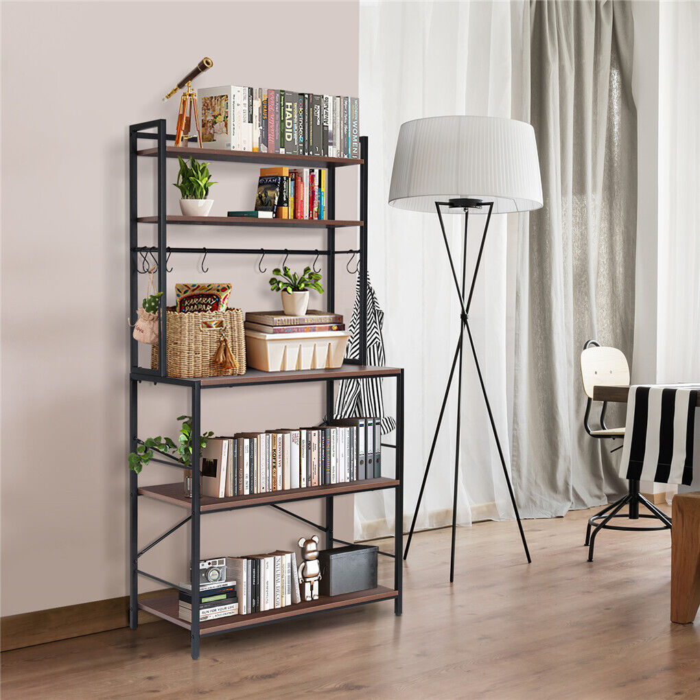 5-Tier Baker's Rack Microwave Stand Storage Shelf 84.5cm