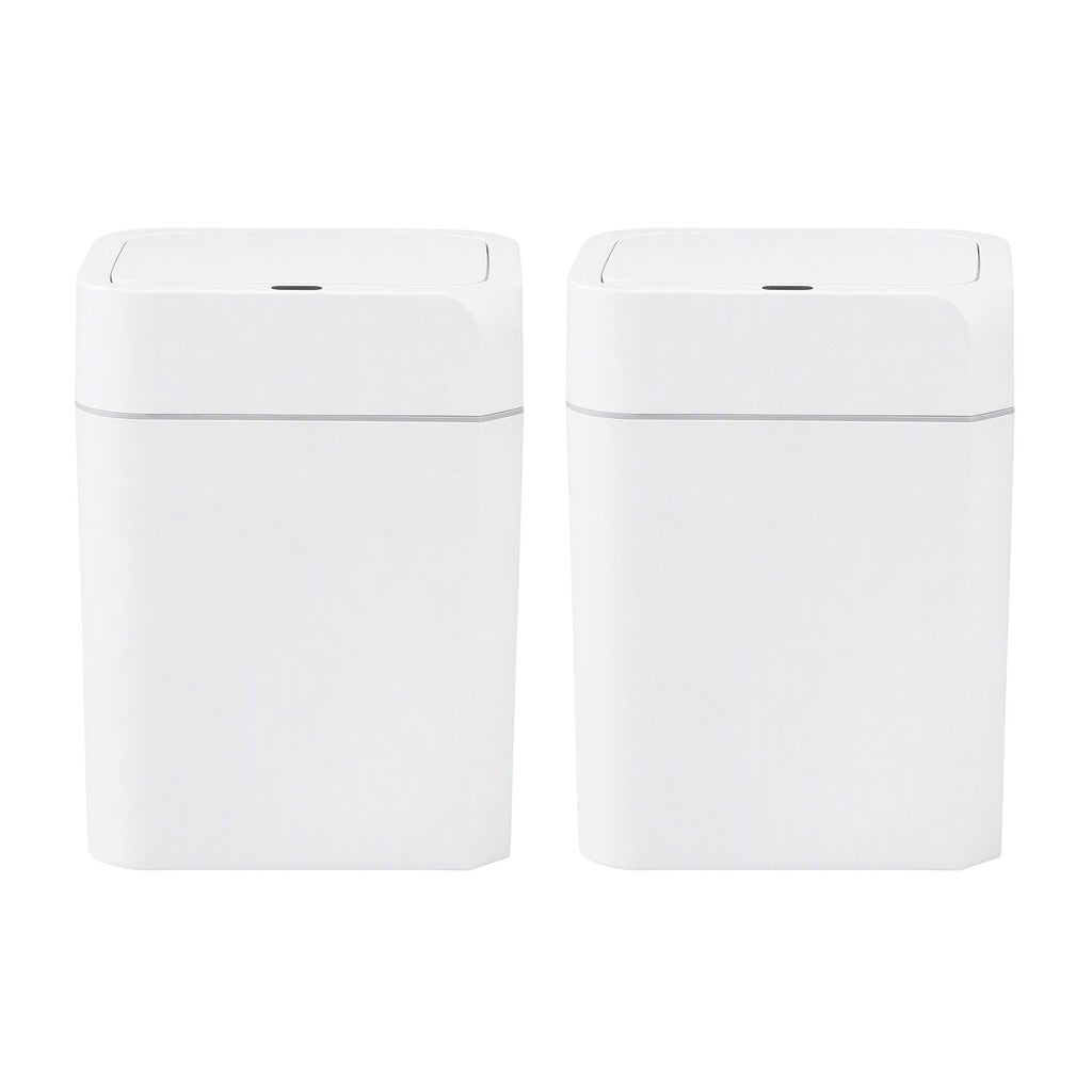 Artiss Rubbish Bin 12L 2-Pack Sensor Kitchen Automatic Motion Touchless White